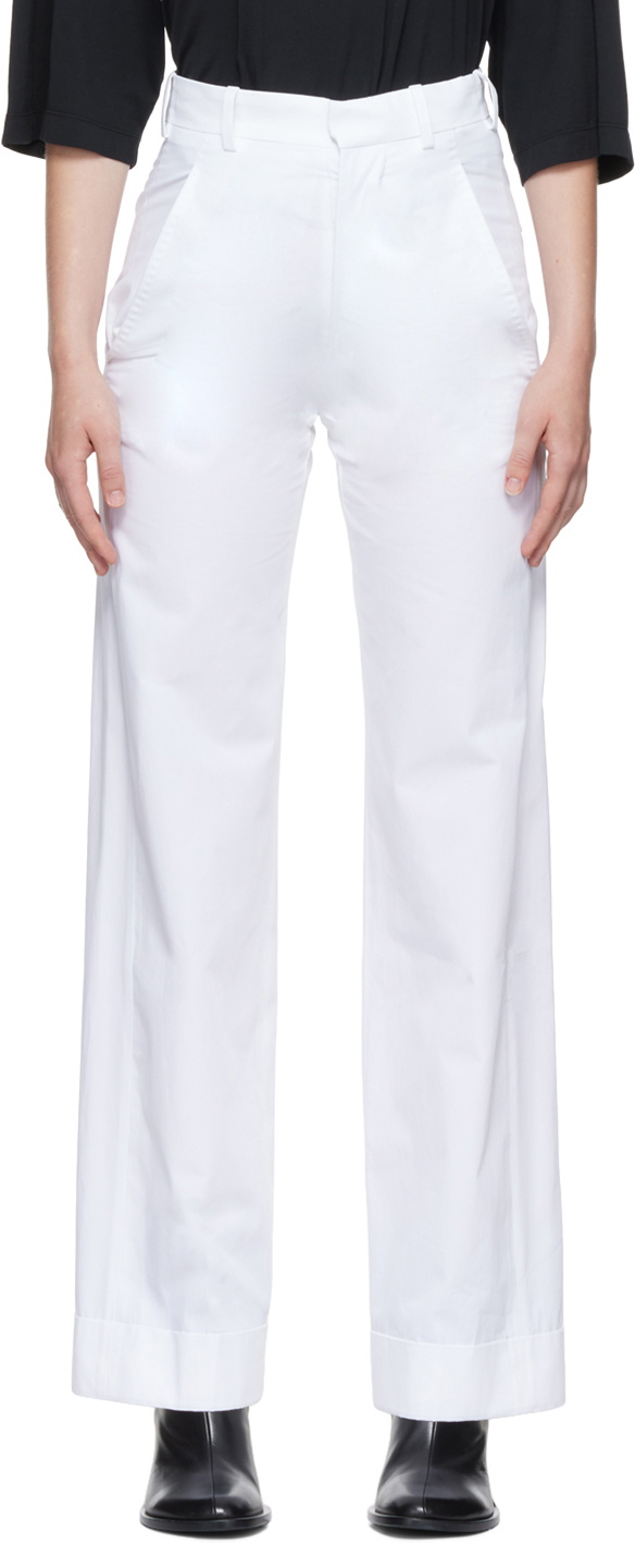 Ann Demeulemeester White Anneke Trousers Ann Demeulemeester