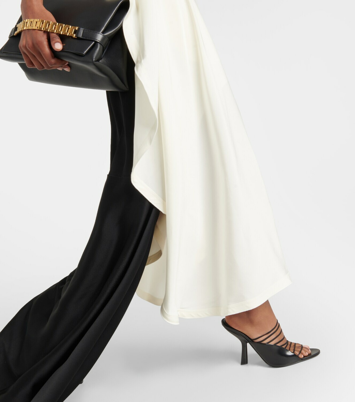Victoria Beckham Cutout halterneck satin and crêpe gown