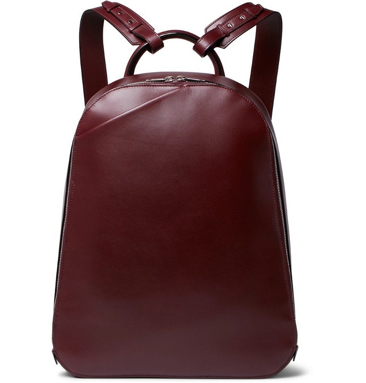 Photo: Valextra - My Logo Leather Backpack - Men - Burgundy