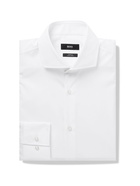 HUGO BOSS - Jason Slim-Fit Cutaway-Collar Cotton-Poplin Shirt - White