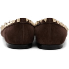 Valentino Garavani Brown Rockstud Ballerina Flats
