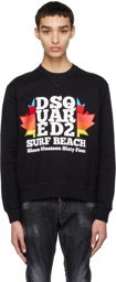 Dsquared2 Black 'Surf Beach' Cool Sweatshirt