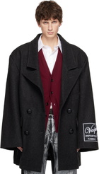 VAQUERA Gray Oversized Flight Coat
