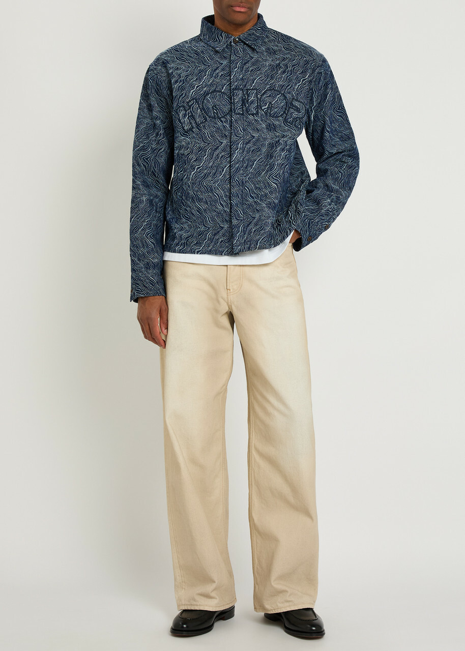 Honor The Gift Jacquard Woven Overshirt Indigo