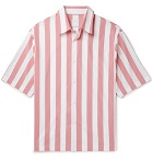 Sandro - Striped Stretch Cotton-Blend Shirt - Pink