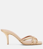 Malone Souliers Perla 70 leather and mesh mules