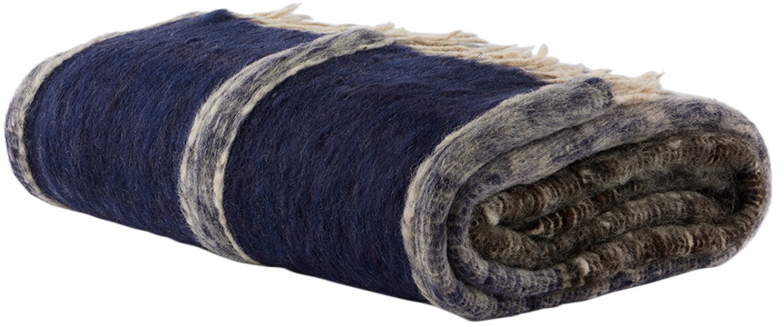 Luna Del Pinal Blue Geometric Momostenango Blanket
