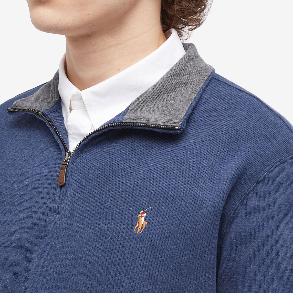 Polo Ralph Lauren Men's Estate Rib Half Zip Knit in Spring Navy