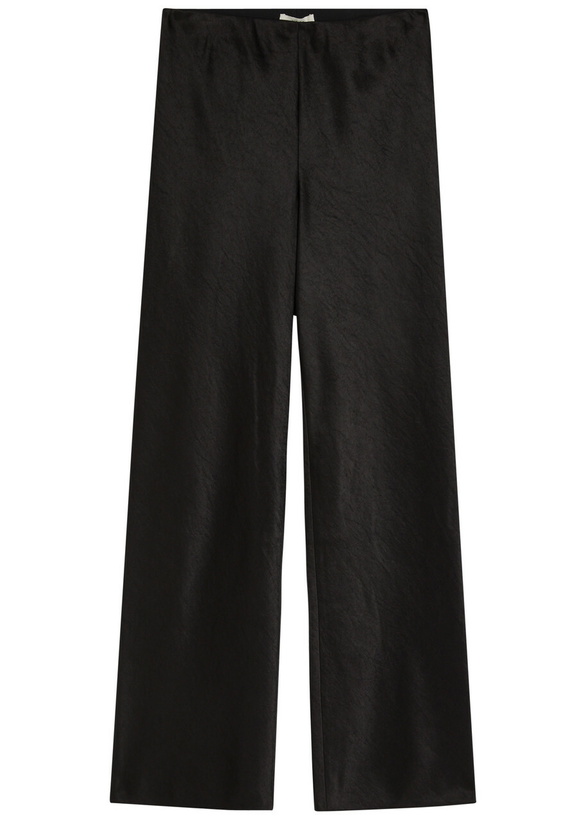 Photo: Vince Wide-leg Satin Trousers Black