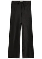 Vince Wide-leg Satin Trousers Black