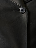 JW ANDERSON - Leather Midi Coat W/ Detachable Collar