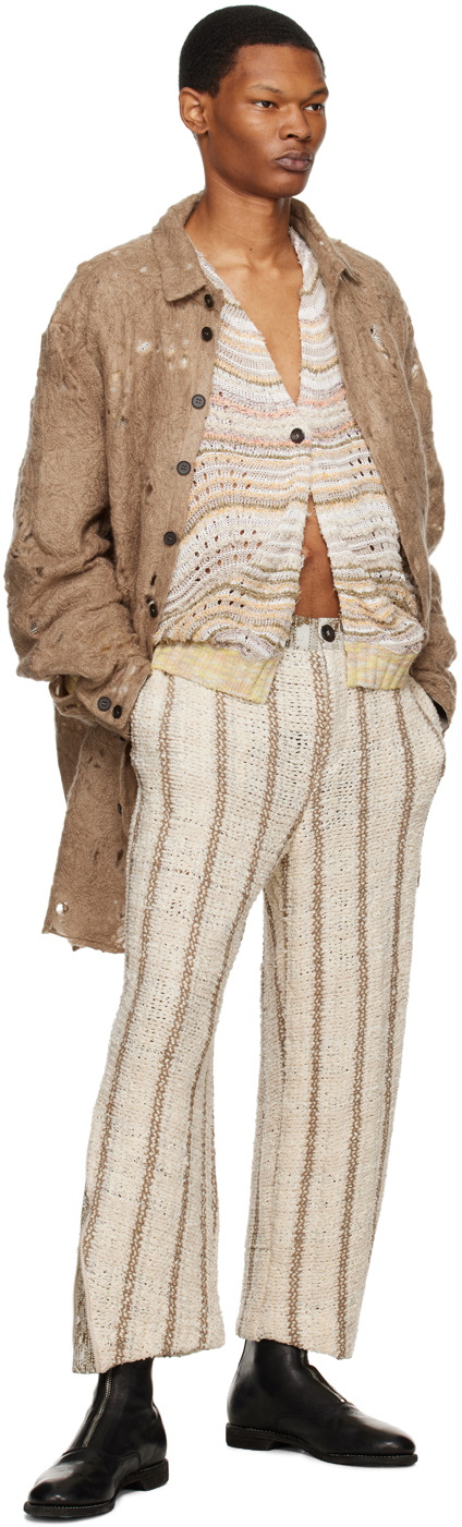 VITELLI Beige Warp Cardigan