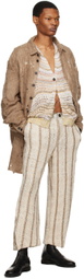 VITELLI Beige Warp Cardigan