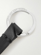 Applied Art Forms - FU3-5 Logo-Print Leather and Gunmetal-Tone Key Fob