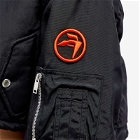 Ambush Women's Cropped Patch Bomber Jacket in Tap Shoe No Color
