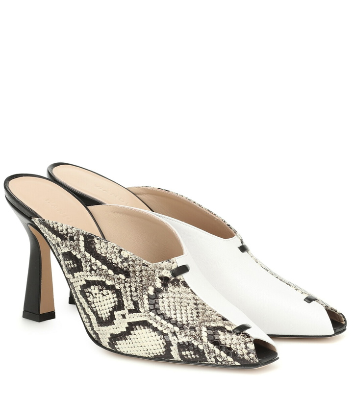 Photo: Wandler - Niva snake-effect leather mules