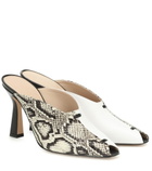 Wandler - Niva snake-effect leather mules