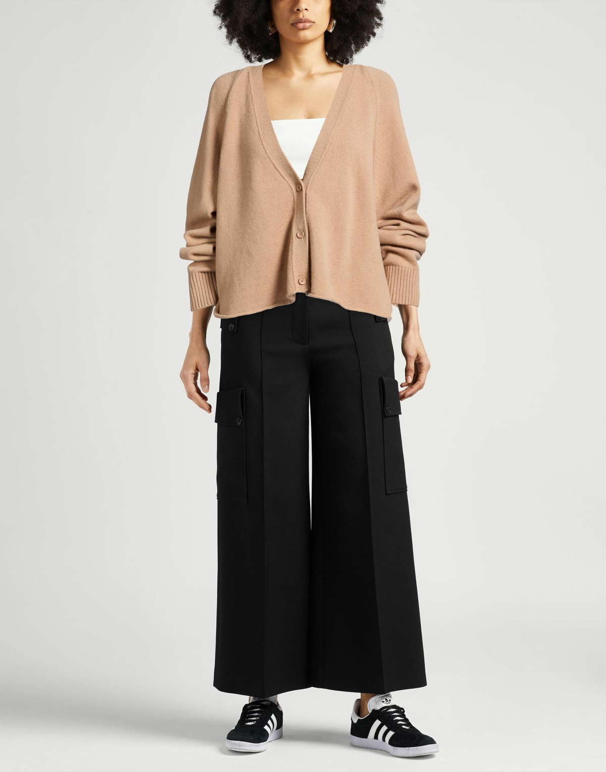 Laneus Womens Cardigan Camel