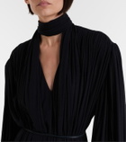 Calvin Klein Collection Yasmine scarf-detail cotton-blend maxi gown
