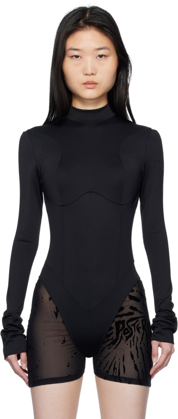 Photo: Poster Girl Black Cat Call Padded Bodysuit