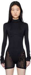 Poster Girl Black Cat Call Padded Bodysuit