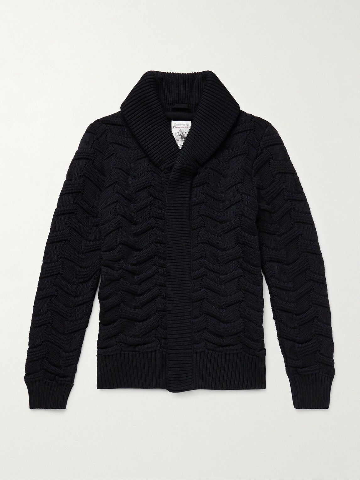 S.N.S. Herning - Epigon Shawl-Collar Virgin Wool Cardigan - Blue