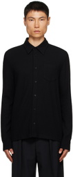Filippa K Black Spread Collar Shirt
