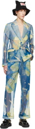 Charles Jeffrey Loverboy Blue & Green Stanley Trousers