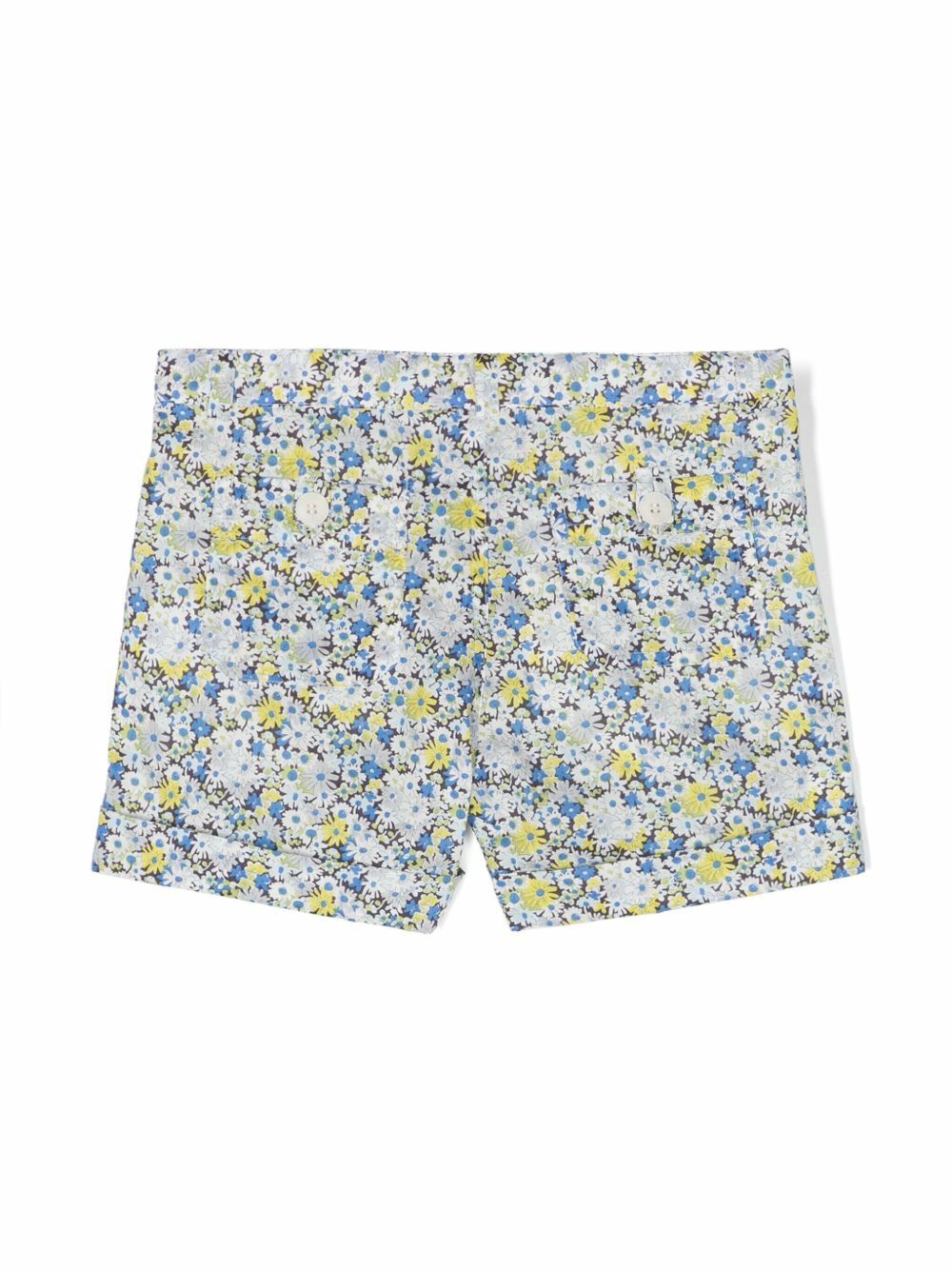 Bonpoint White Floral-Print Cotton Shorts
