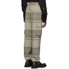 Feng Chen Wang Beige Check Straight Cargo Pants