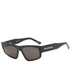 Balenciaga Men's Eyewear BB0305S Sunglasses in Black/Grey