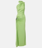 Christopher Esber Cutout embellished draped maxi dress