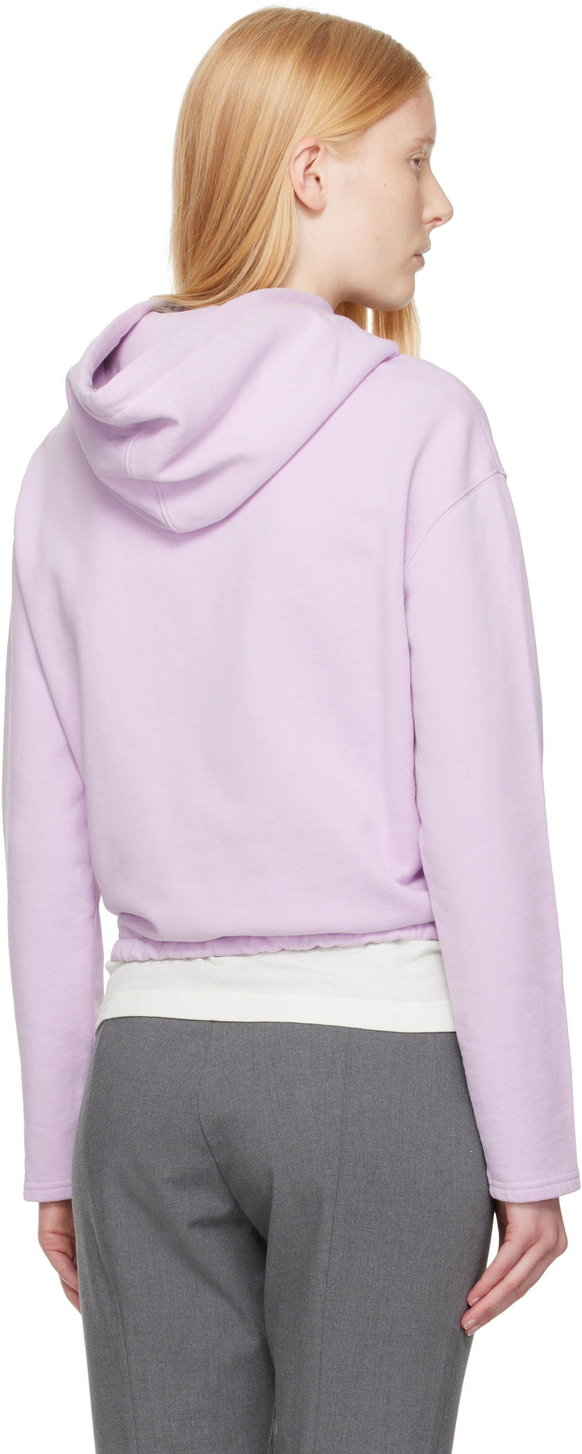 AMI Paris Purple Cotton Ami de Coeur Hoodie