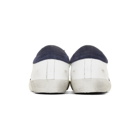 Golden Goose White and Navy Superstar Sneakers