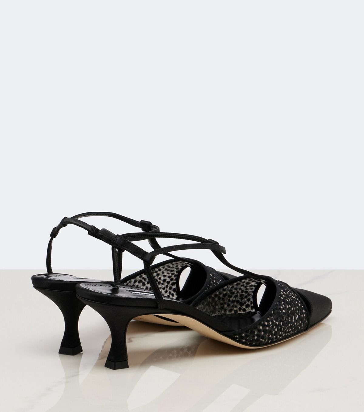 Manolo Blahnik Turgimodla satin slingback pumps
