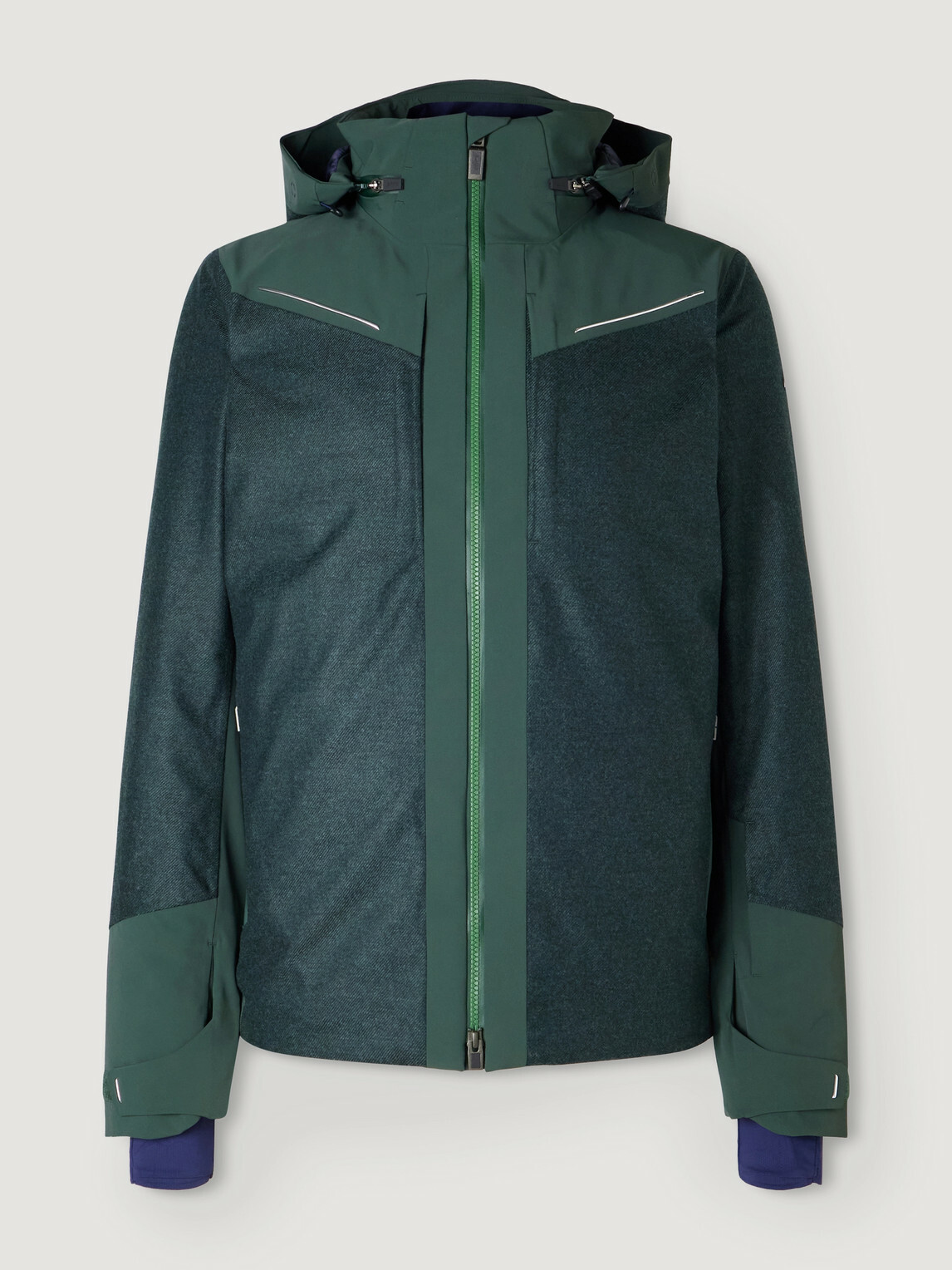 Kjus - Frostline Padded Shell-Trimmed Wool Hooded Down Jacket - Green