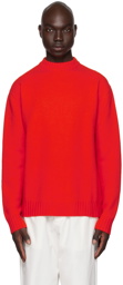 Jil Sander Orange Crewneck Sweater