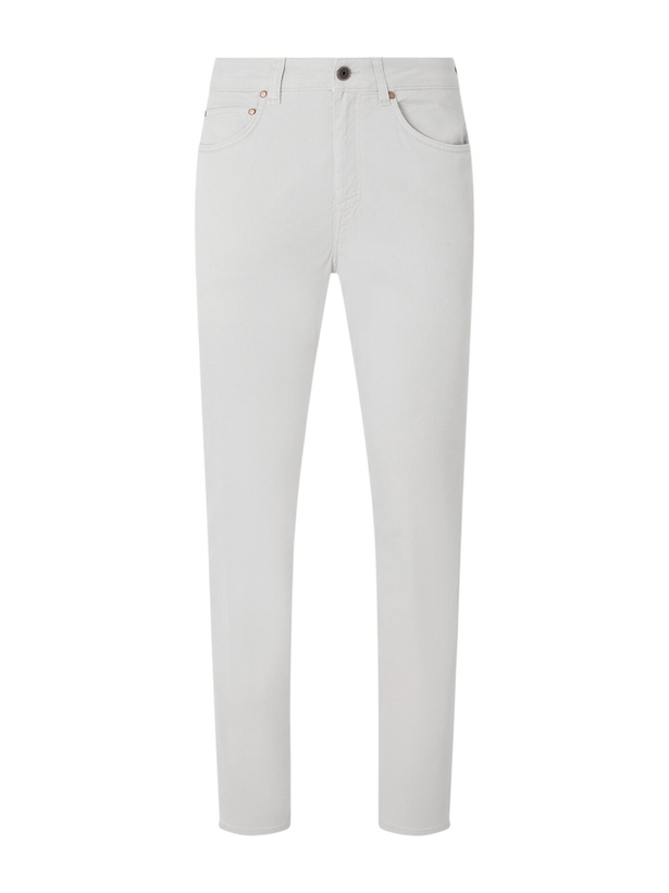Photo: Boglioli - Straight-Leg Garment-Dyed Cotton-Blend Twill Trousers - Neutrals