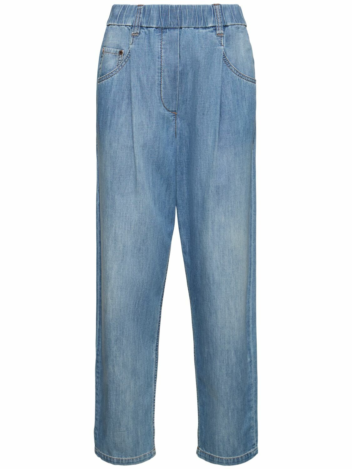 BRUNELLO CUCINELLI Light Denim Wide Jeans Brunello Cucinelli