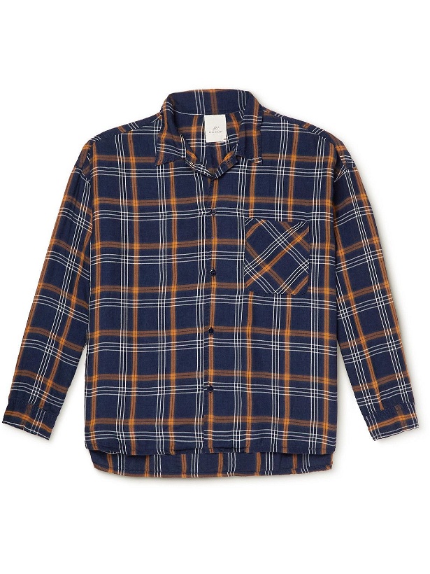 Photo: Remi Relief - Checked TENCEL-Blend Shirt - Blue