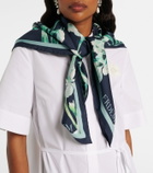 Erdem Floral silk twill scarf