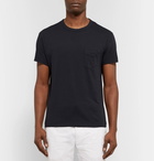 Officine Generale - Garment-Dyed Cotton-Jersey T-Shirt - Men - Midnight blue