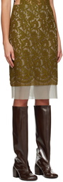 Dries Van Noten SSENSE Exclusive Khaki Midi Skirt