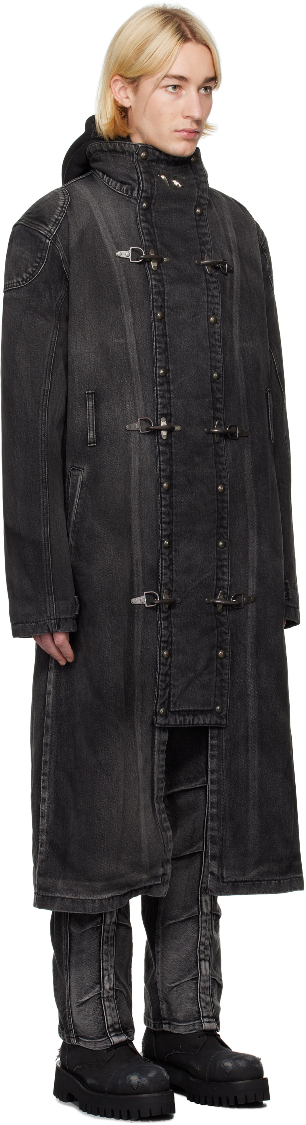 Thug Club Black Bio Soldier Denim Trench Coat