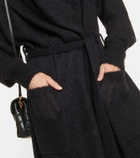 Saint Laurent Belted mohair-blend cardigan