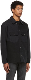 Frame Black Denim Modern Blocking Shirt