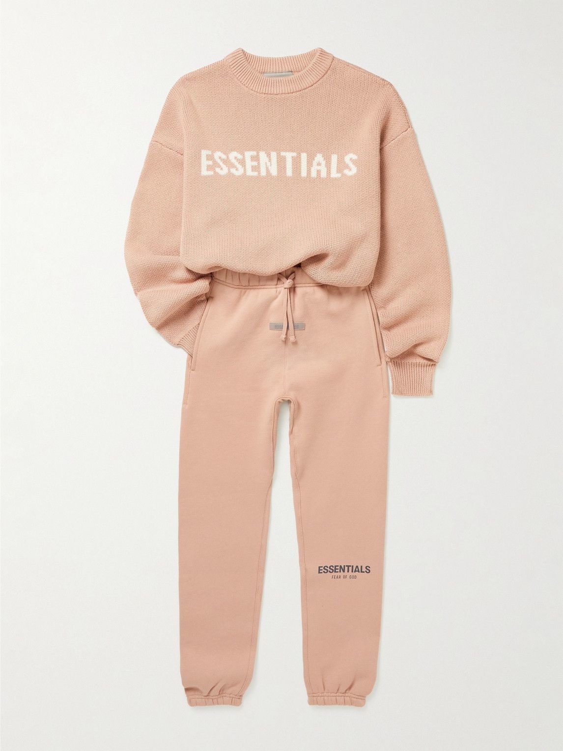 Fear of God Essentials Kids - Logo-Print Cotton-Blend Jersey Drawstring  Sweatpants - Pink Fear Of God Essentials