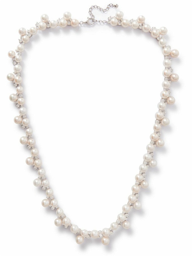 Photo: Hatton Labs - Silver, Pearl and Cubic Zirconia Necklace