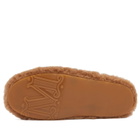 Max Mara Women's Shearling Teddy Slipper in Camel