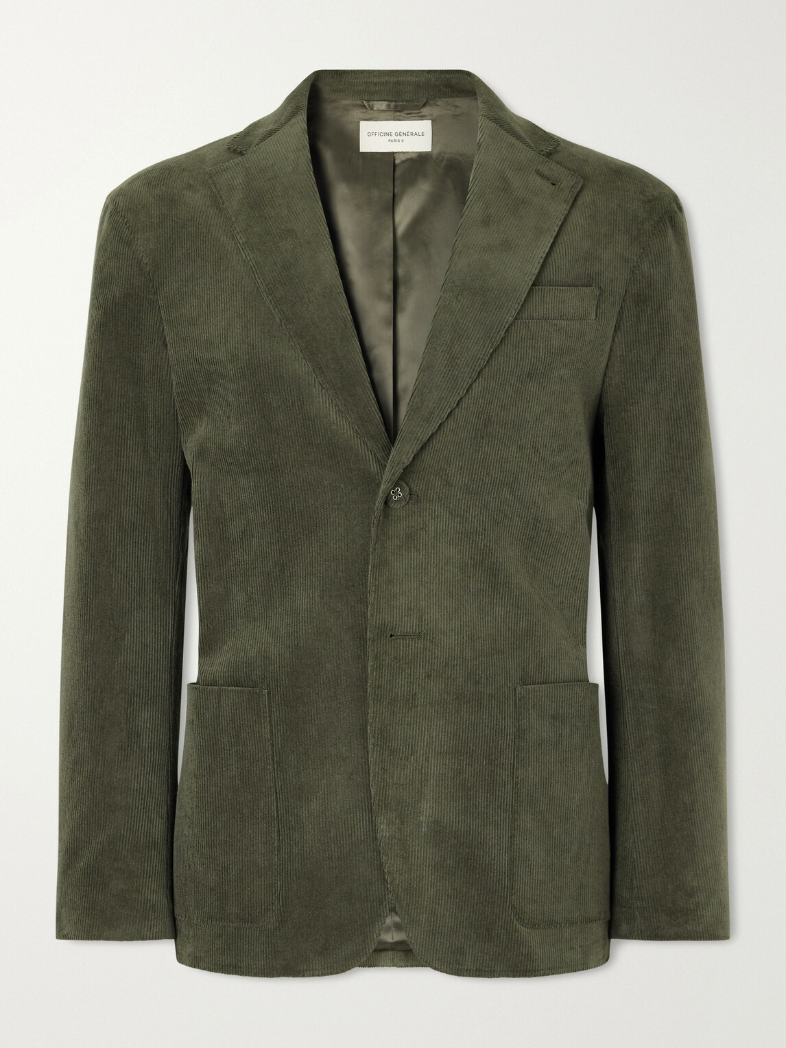 Officine Générale - Michel Cotton-Blend Corduroy Suit Jacket - Green